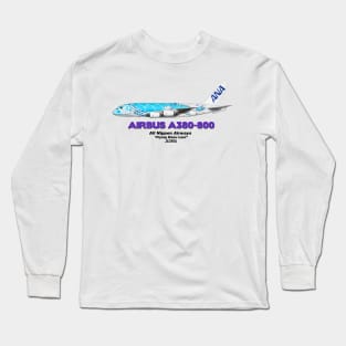 Airbus A380-800 - All Nippon Airways "Flying Honu Lani" Long Sleeve T-Shirt